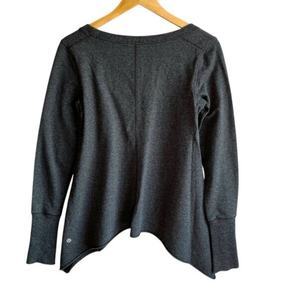 Lululemon Tea Lounge Pullover Size 6 Heathered Coal Gray - Picture 5 of 8